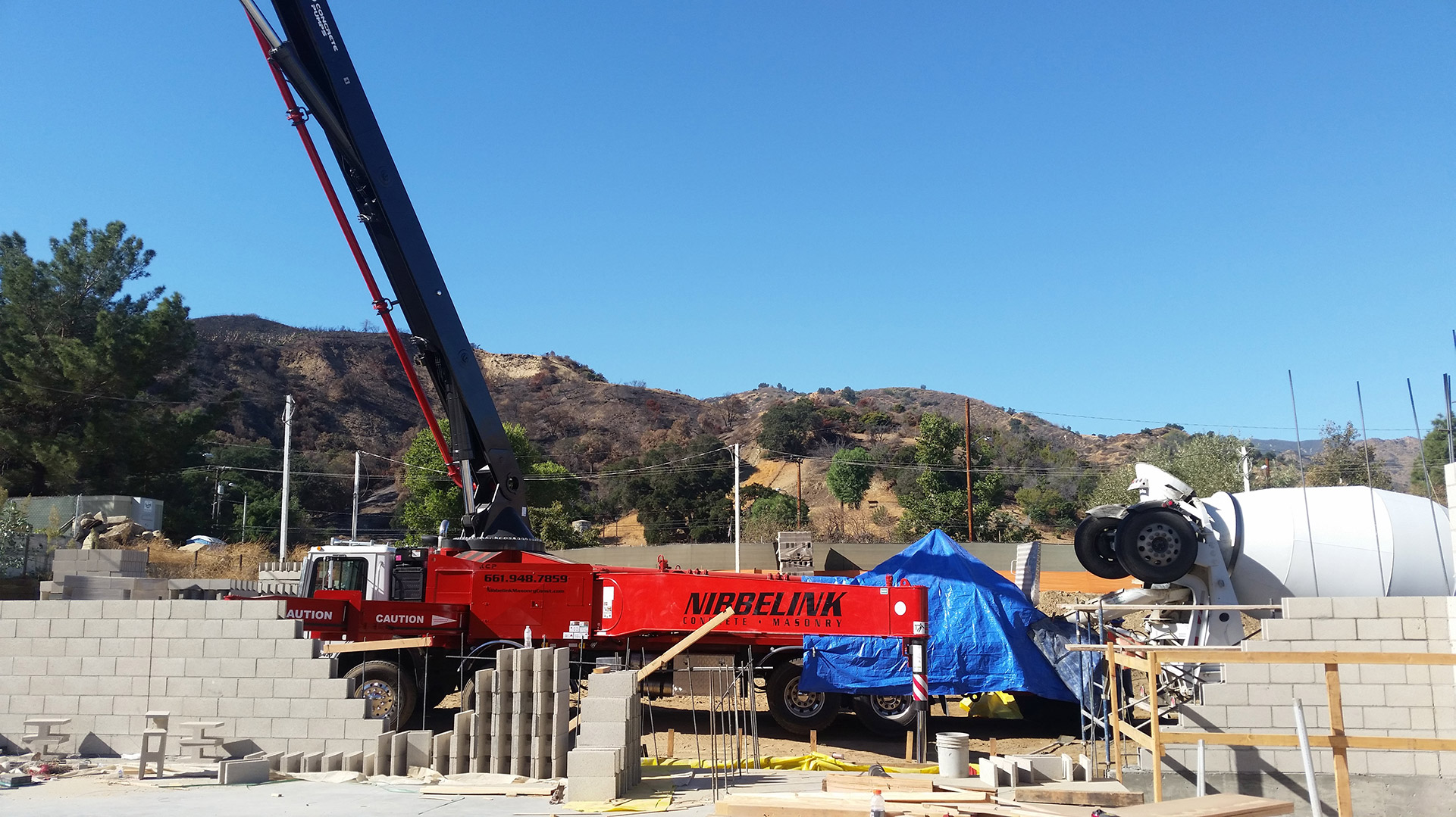 Concrete plumbing project in California